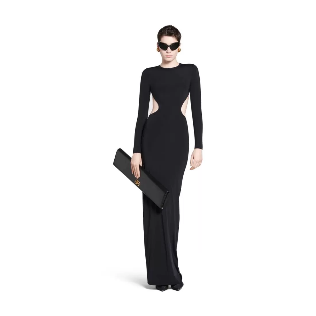 VESTITI E GONNE | VESTITI E GONNE>Balenciaga Abito Cut-out Maxi da Donna in Nero