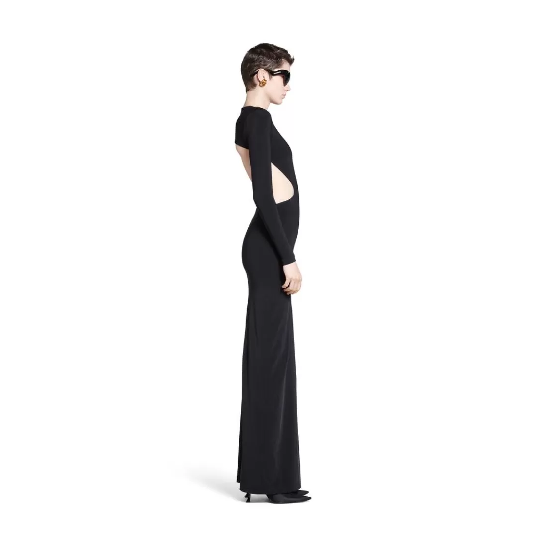 VESTITI E GONNE | VESTITI E GONNE>Balenciaga Abito Cut-out Maxi da Donna in Nero