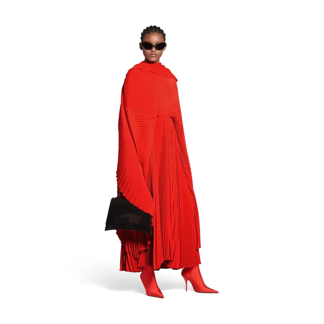 VESTITI E GONNE | VESTITI E GONNE>Balenciaga Abito Drape A Pieghe da Donna in Rosso