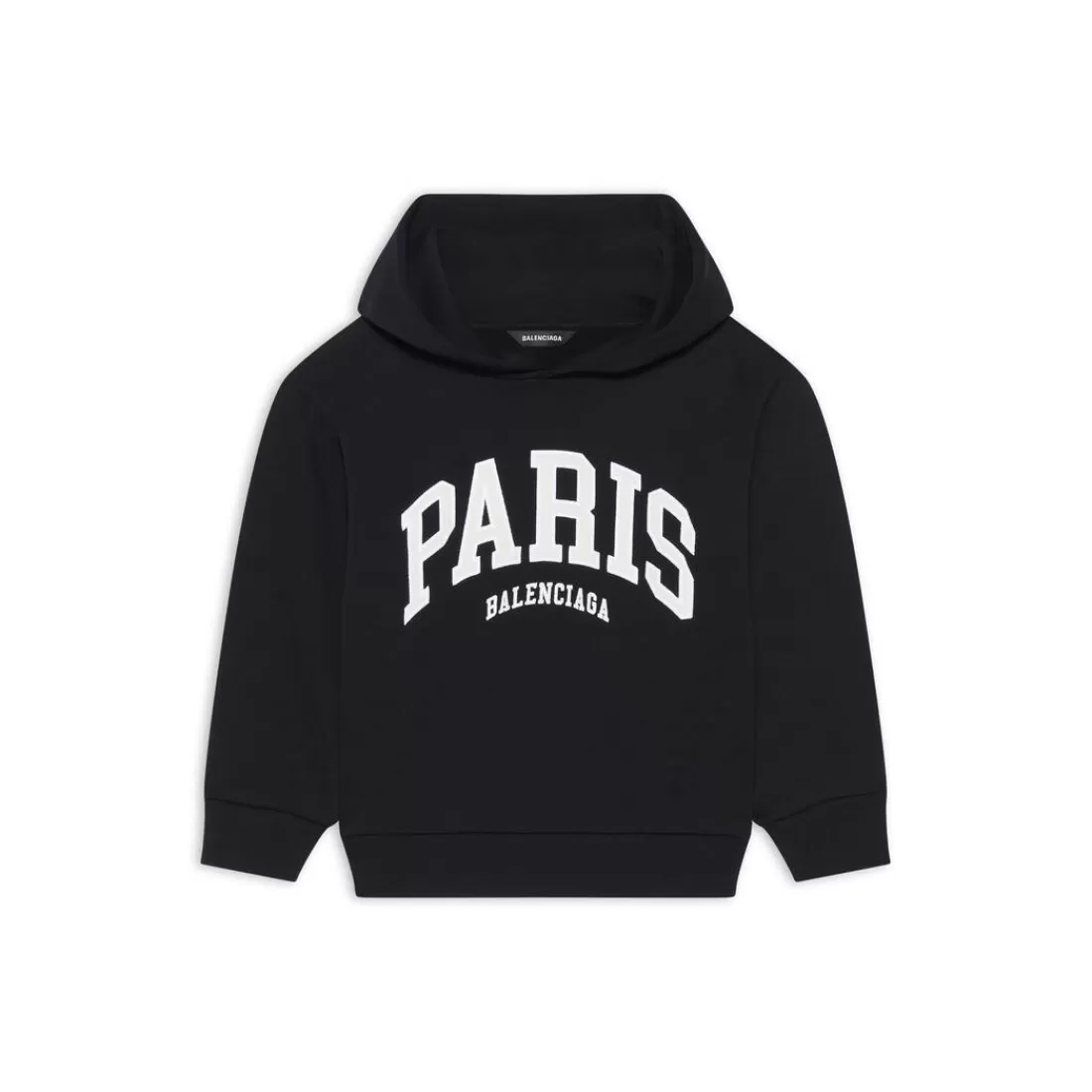 KIDS | KIDS>Balenciaga Bambini - Felpa Con Cappuccio Cities Paris Hoodie in Nero