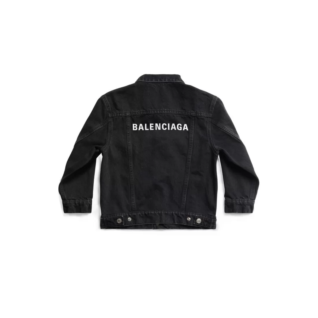 KIDS | KIDS>Balenciaga Bambini - Giacca Oversize in Nero Délavé