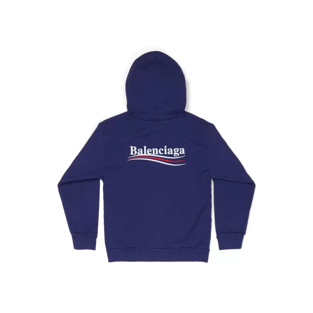 KIDS | KIDS>Balenciaga Bambini - Hoodie Political Campaign Con Cerniera in Blu Cielo