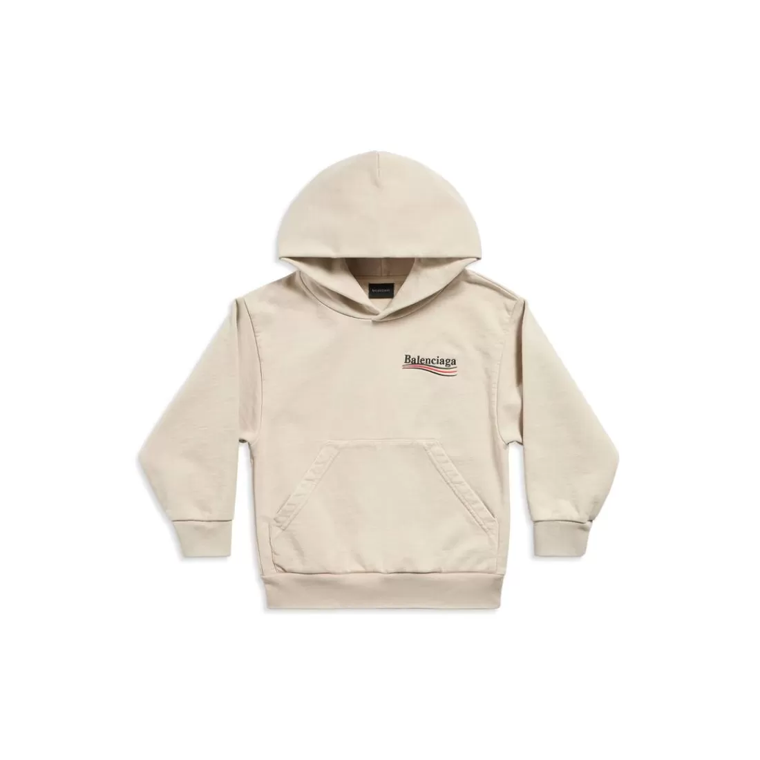 KIDS | KIDS>Balenciaga Bambini - Hoodie Political Campaign in Beige Chiaro