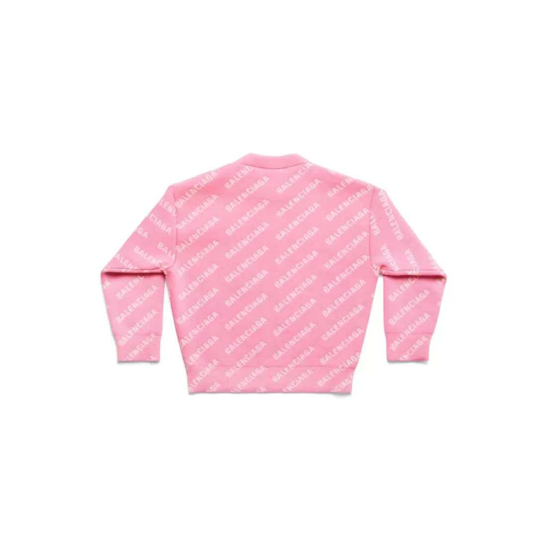 KIDS | KIDS>Balenciaga Bambini - Pullover Mini Allover Logo in Rosa