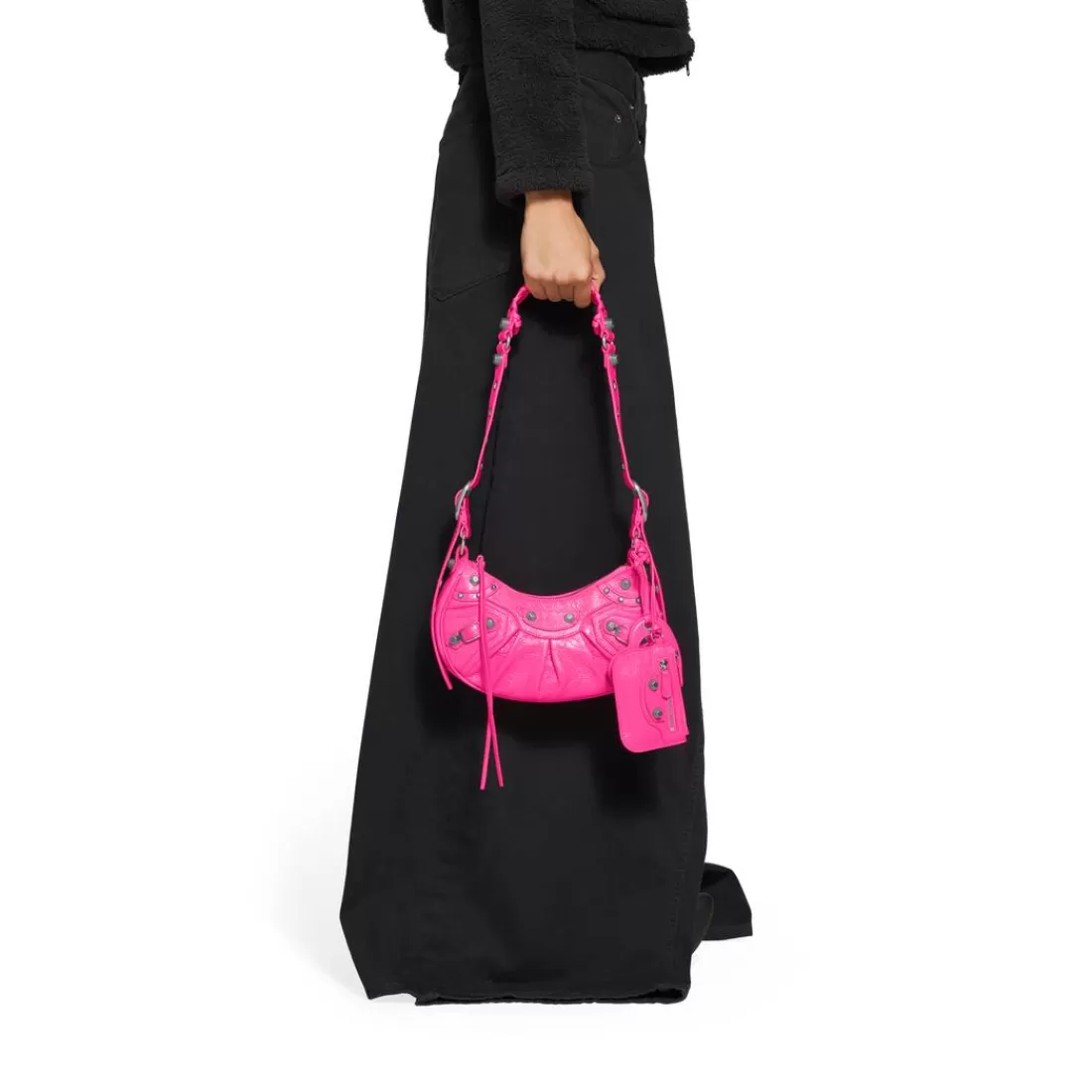 LE CAGOLE | LE CAGOLE>Balenciaga Borsa A Tracolla Le Cagole Xs  da Donna in Rosa Fluo