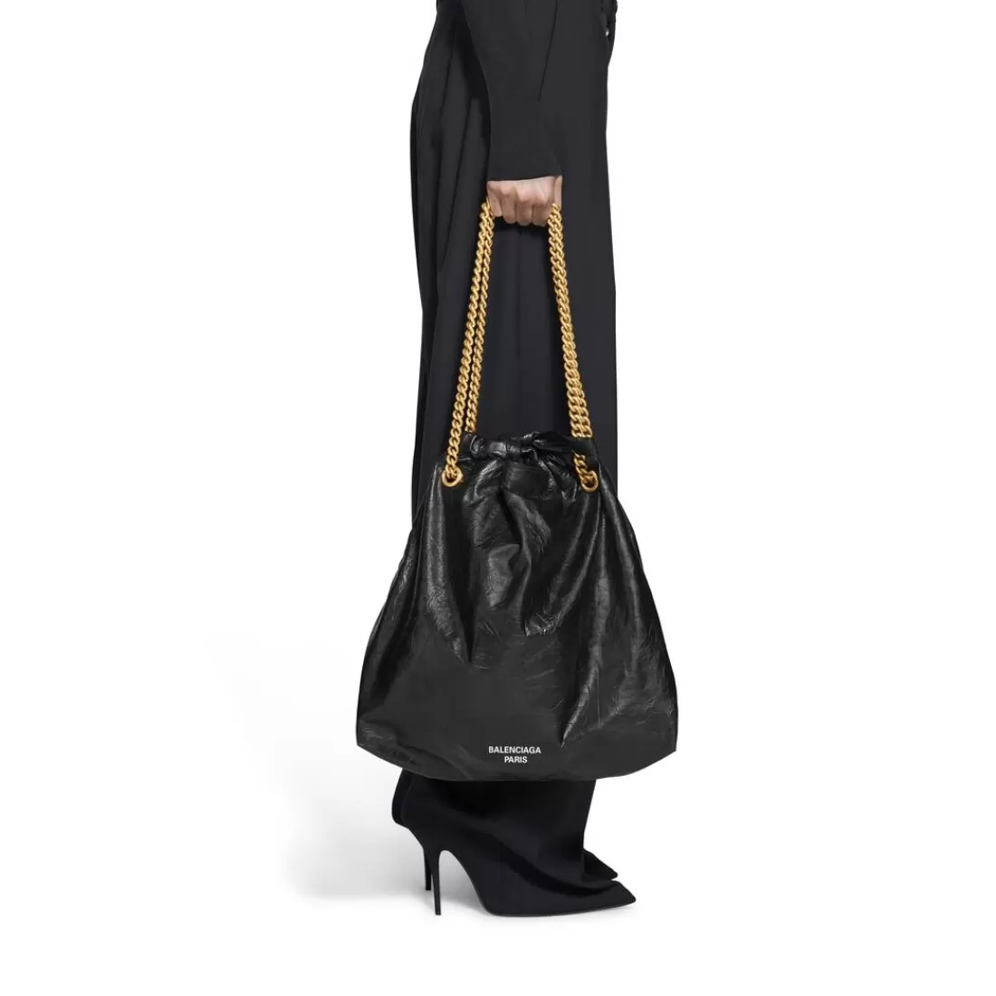 CRUSH | CRUSH>Balenciaga Borsa Tote Crush Media  da Donna in Nero