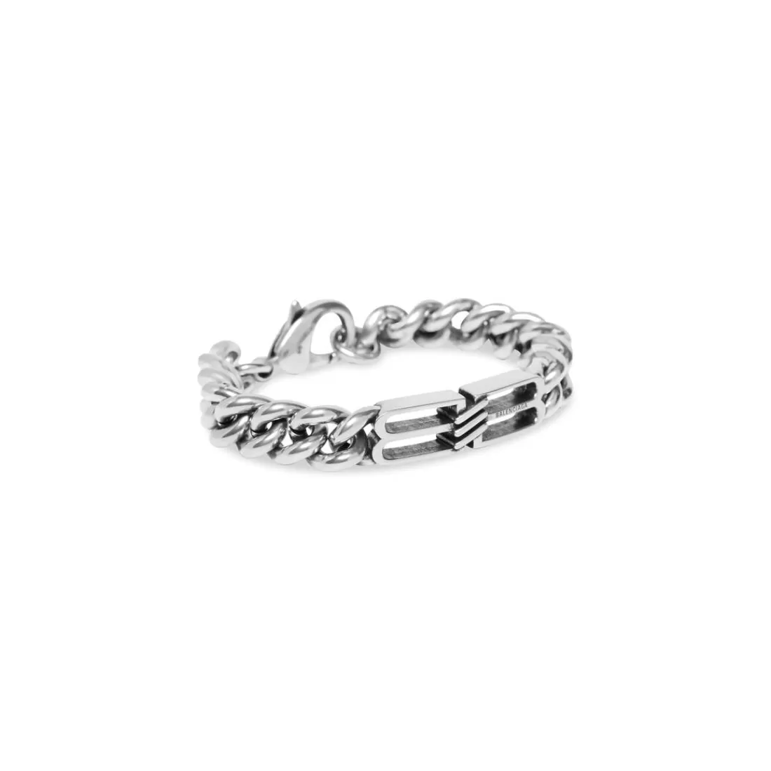 GIOIELLI | GIOIELLI>Balenciaga Bracciale Bb Icon Gourmette in Argento Anticato