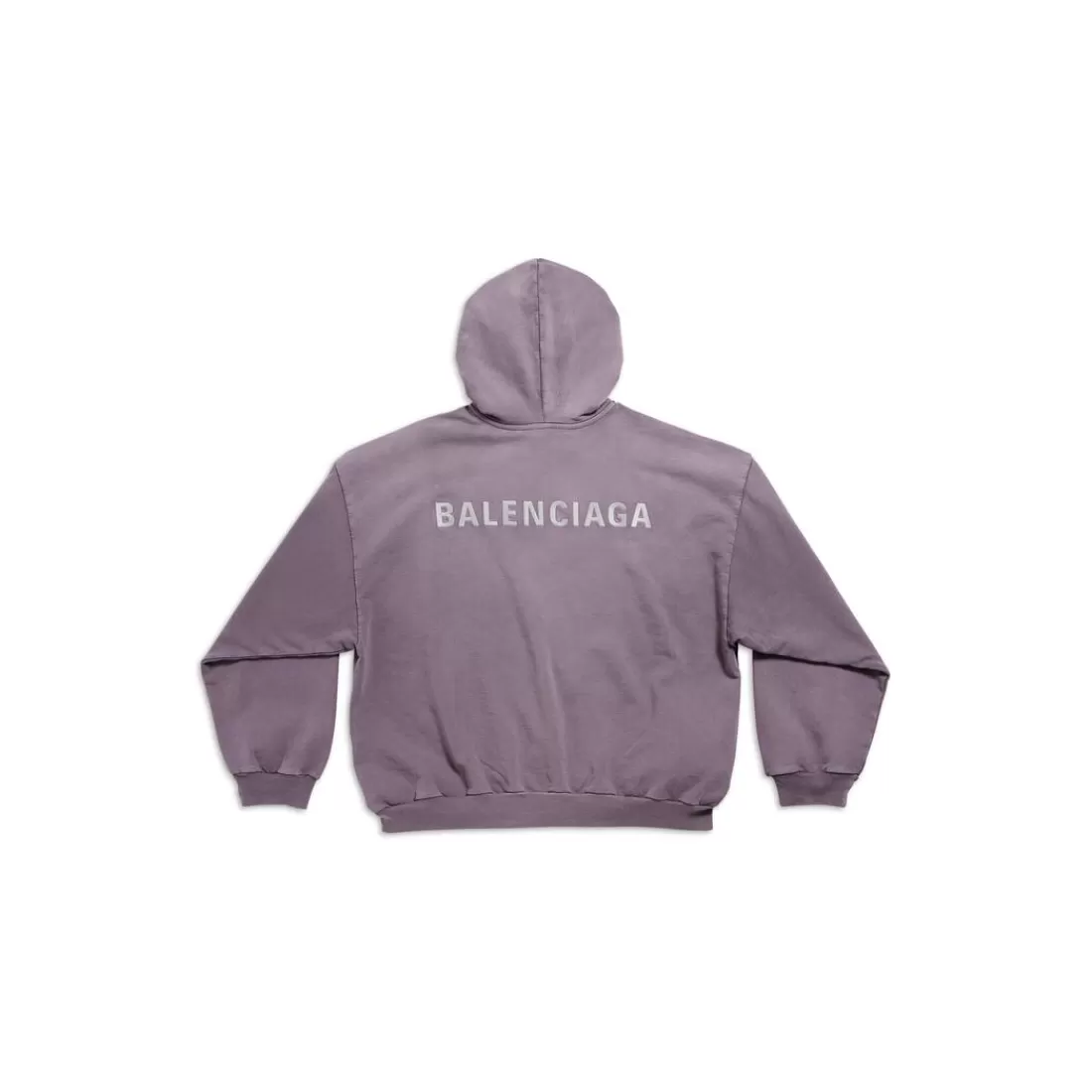 FELPE | FELPE>Balenciaga Hoodie Back Medium Fit in Viola/grigio