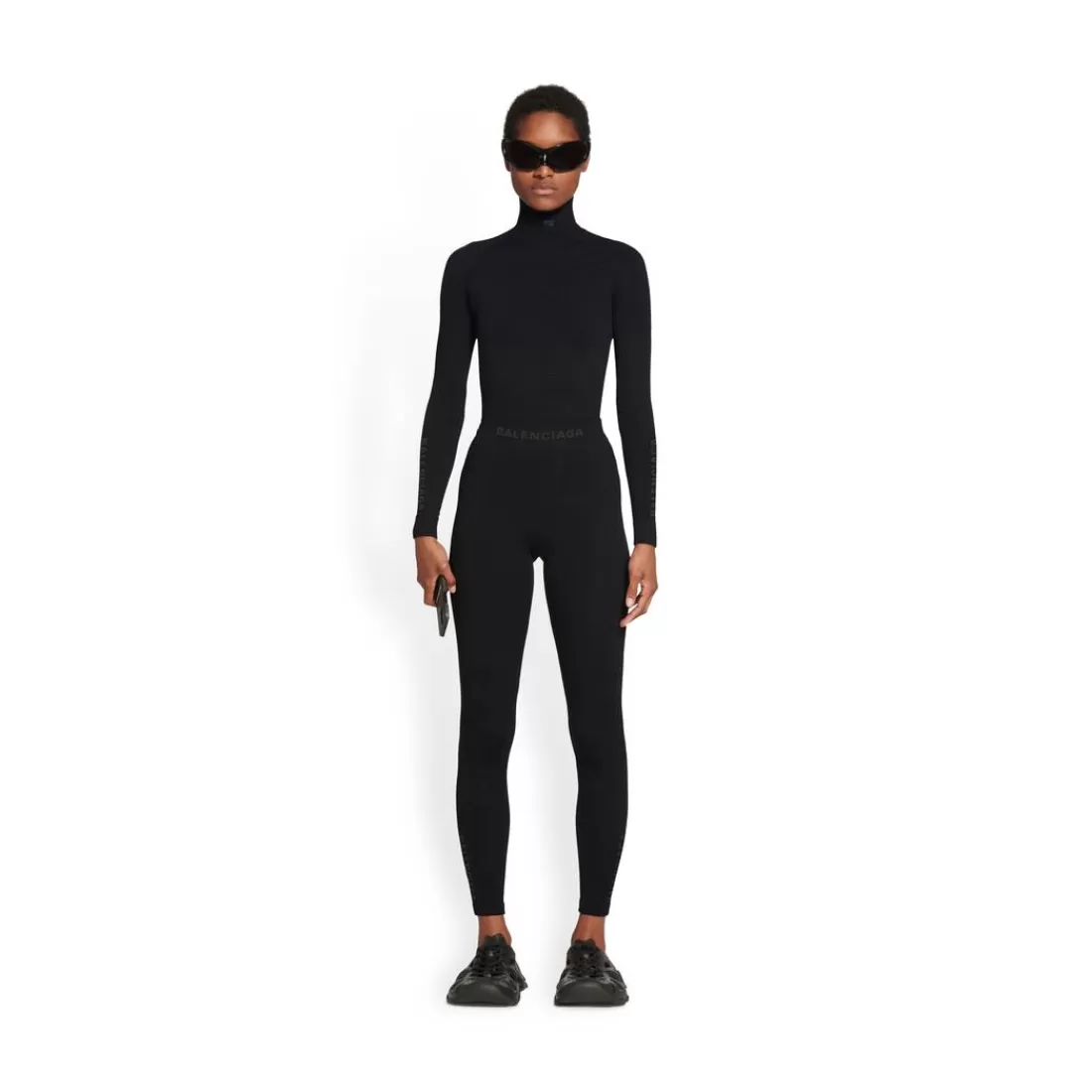 ACTIVEWEAR | ACTIVEWEAR>Balenciaga Leggings Athletic da Donna in Nero