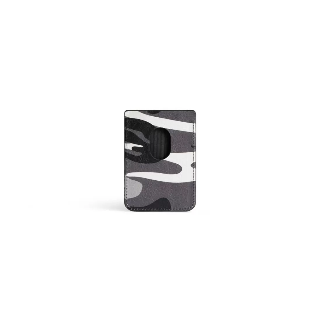 ACCESSORI PER IL TELEFONO E PORTACHIAVI | CASH>Balenciaga Portacarte Magnetico Cash Con Stampa Camouflage da Uomo in Grigio/bianco
