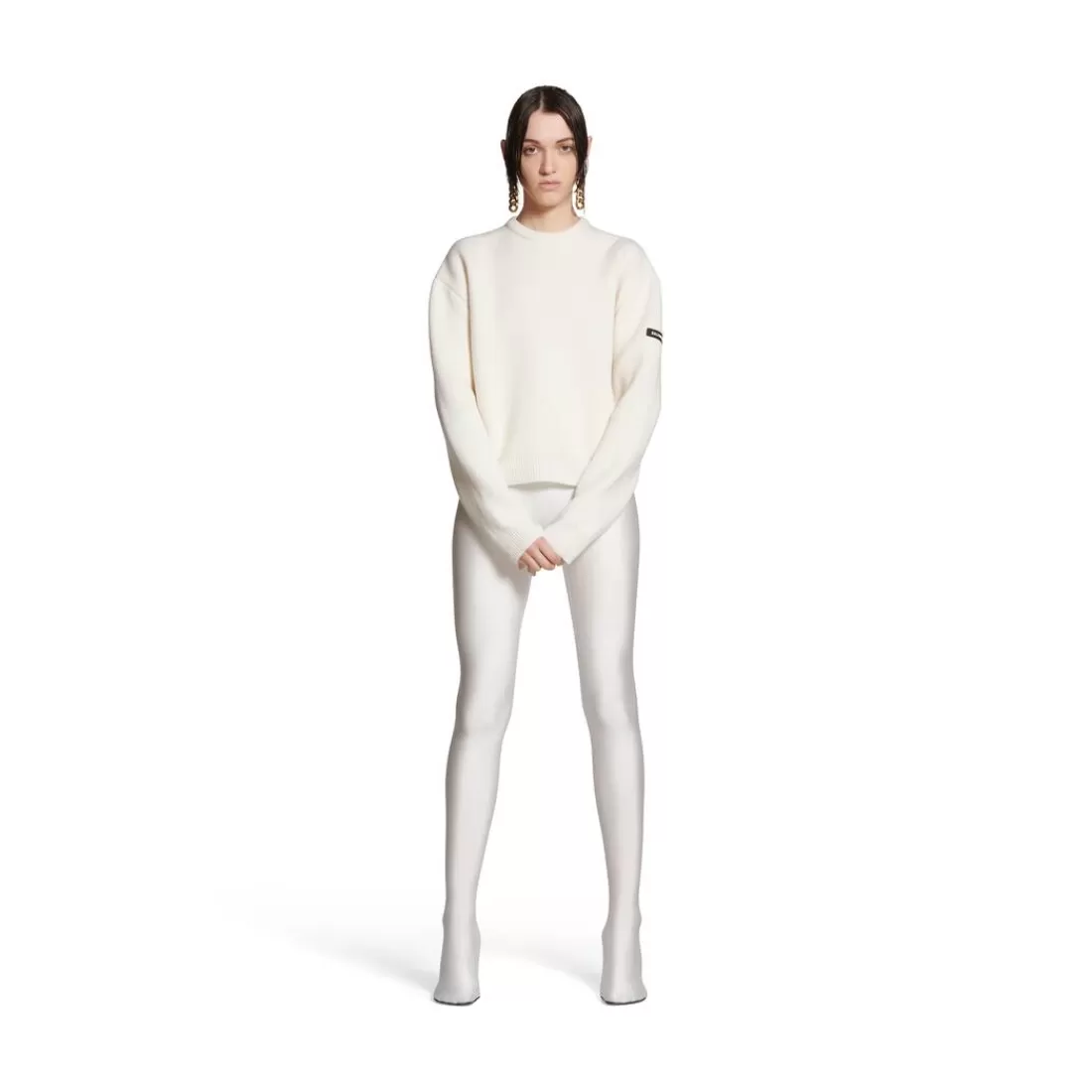 MAGLIERIA | MAGLIERIA>Balenciaga Pullover da Donna in Bianco