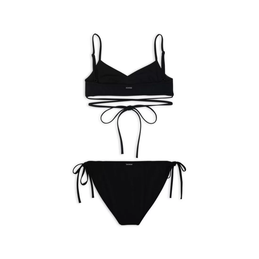 INTIMO & COSTUMI DA BAGNO | INTIMO & COSTUMI DA BAGNO>Balenciaga Set Bikini Wrap da Donna in Nero