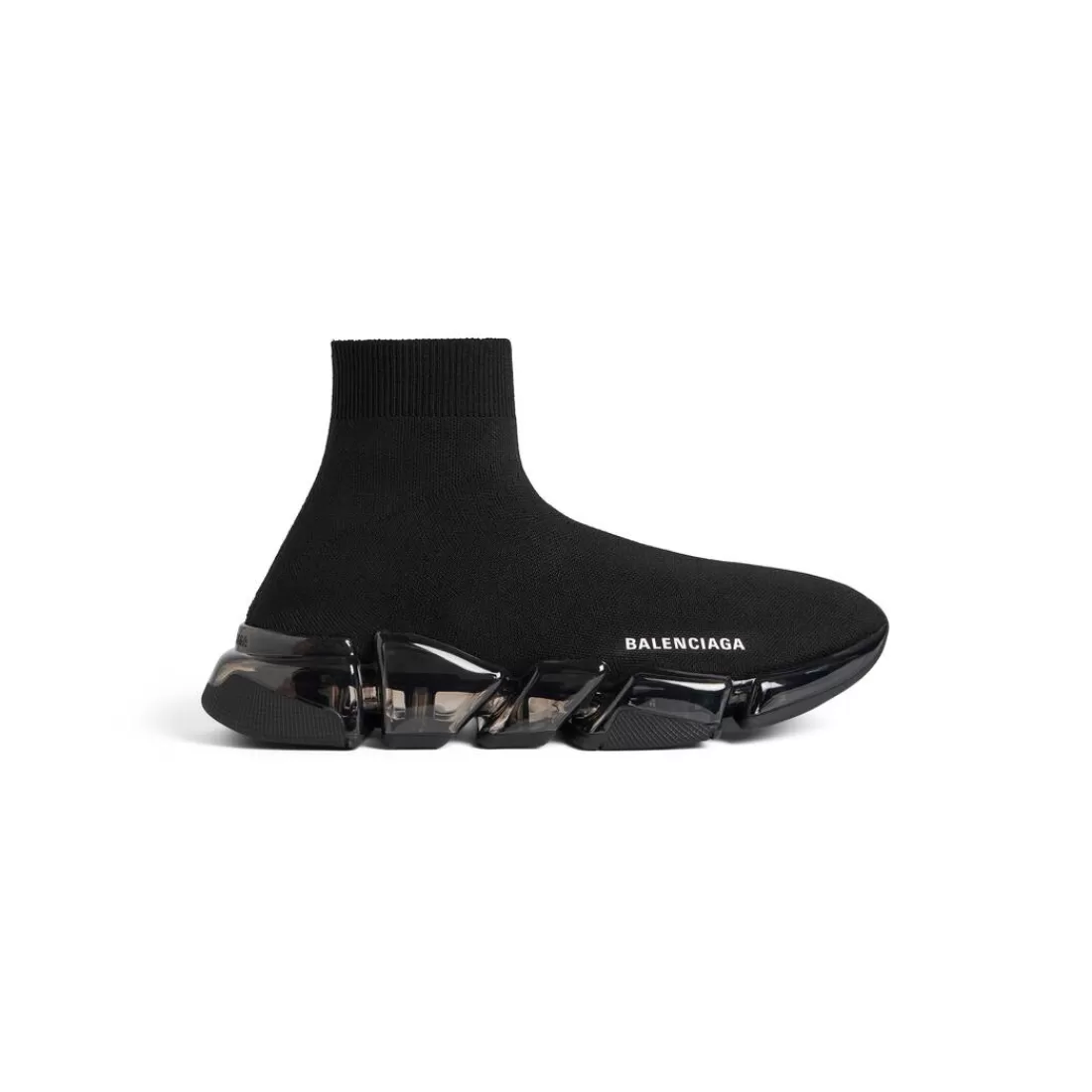 SPEED | SPEED>Balenciaga Sneaker Speed 2.0 Full Clear Sole In Maglia Riciclata  da Donna in Nero