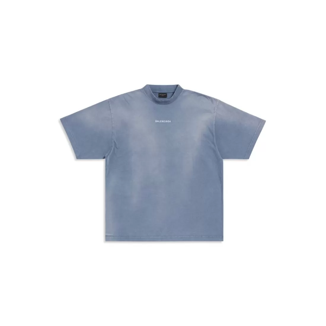 T-SHIRTS | T-SHIRTS>Balenciaga T-shirt Back Medium Fit in Blu/bianco