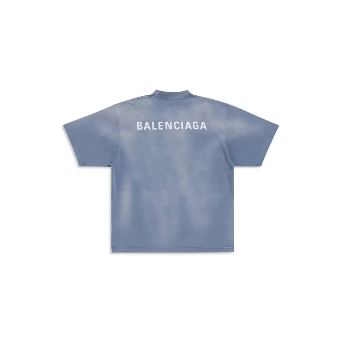 T-SHIRTS | T-SHIRTS>Balenciaga T-shirt Back Medium Fit in Blu/bianco