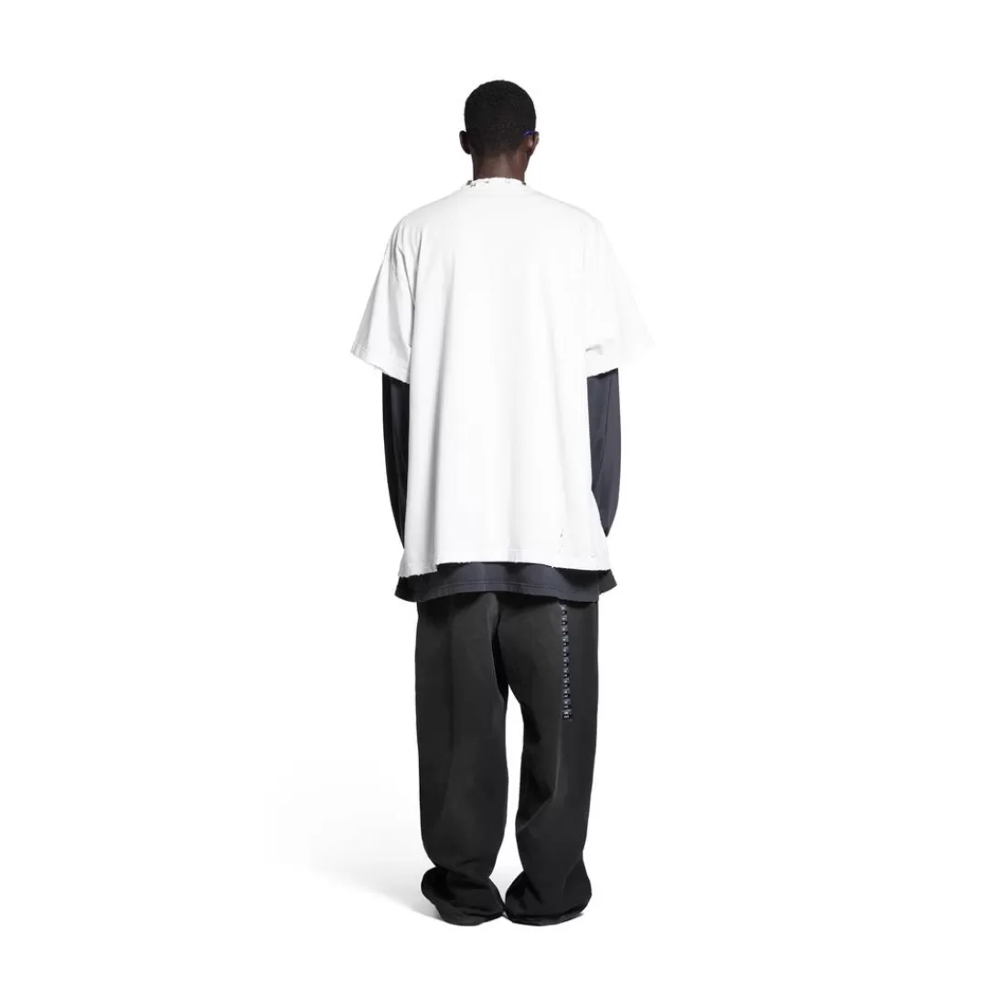 T-SHIRTS | T-SHIRTS>Balenciaga T-shirt Pierced Oversize in Bianco