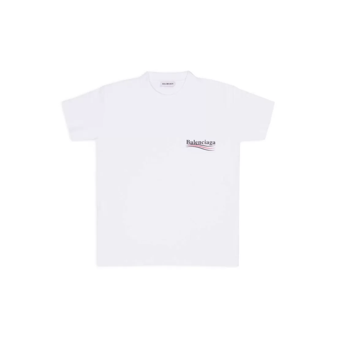 T-SHIRTS | T-SHIRTS>Balenciaga T-shirt Political Campaign Linea Stretta da Donna in Bianco