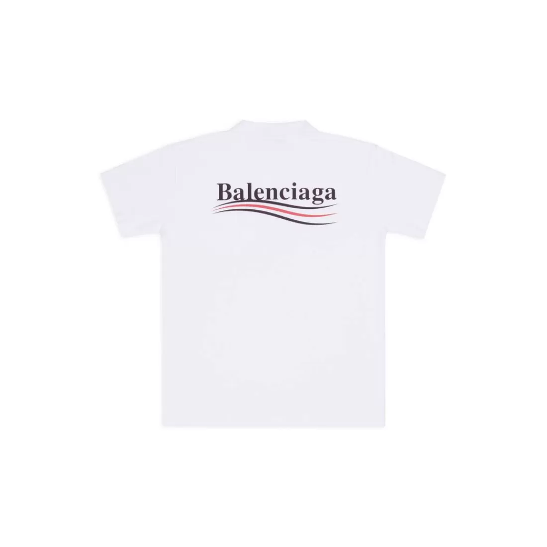 T-SHIRTS | T-SHIRTS>Balenciaga T-shirt Political Campaign Linea Stretta da Donna in Bianco